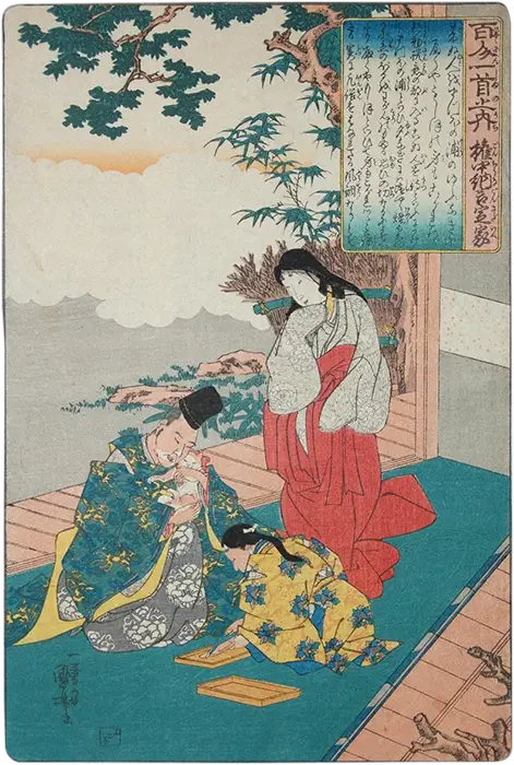 歌川国芳による定家の浮世絵