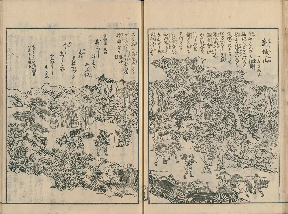 伊勢参宮名所図会、逢坂山